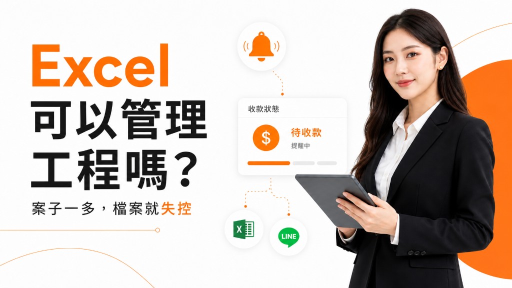 Excel 工程收款管理文章列表縮圖，呈現工程收款表、請款提醒與 ERP 管理